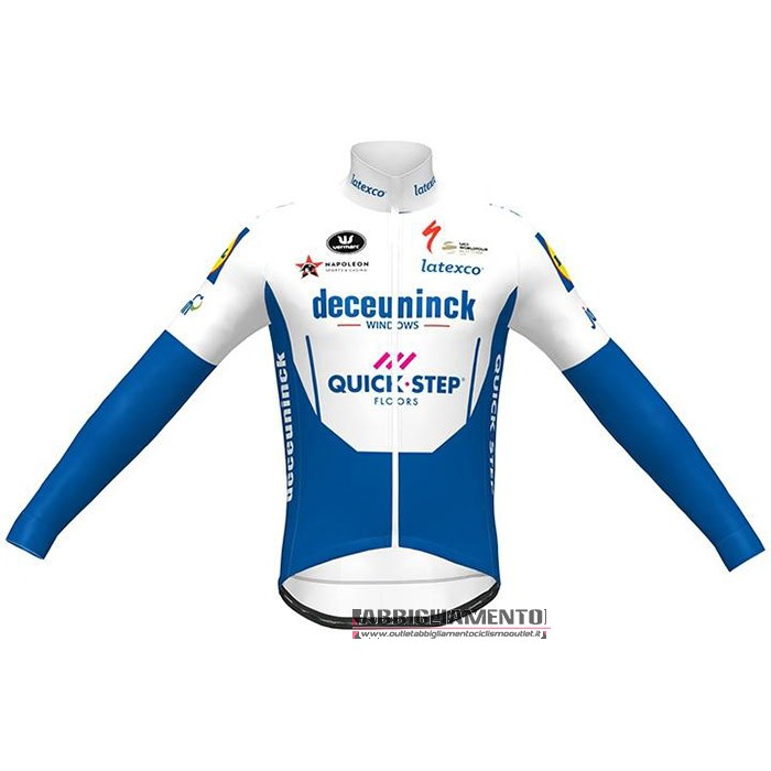 Abbigliamento Deceuninck Quick Step 2020 Manica Lunga e Calzamaglia Con Bretelle Blu Bianco - Clicca l'immagine per chiudere